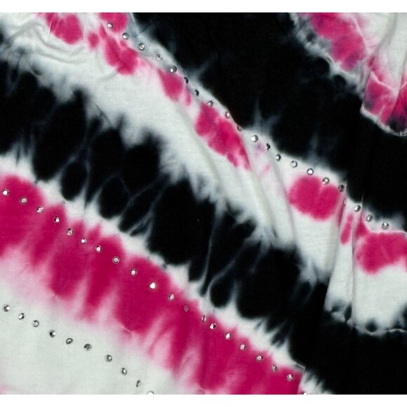 INC International Concepts Tie Dye Tank Top Medium Studs Pink Boho Festival Vibe - Picture 3 of 9